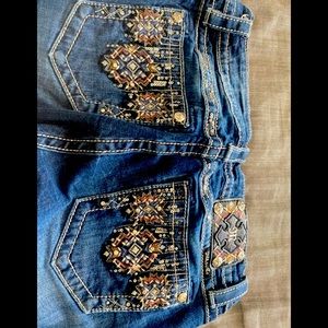 Beautiful beaded Miss Me jeans- size 30